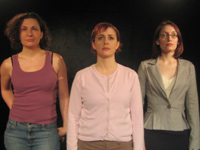 Three women standing